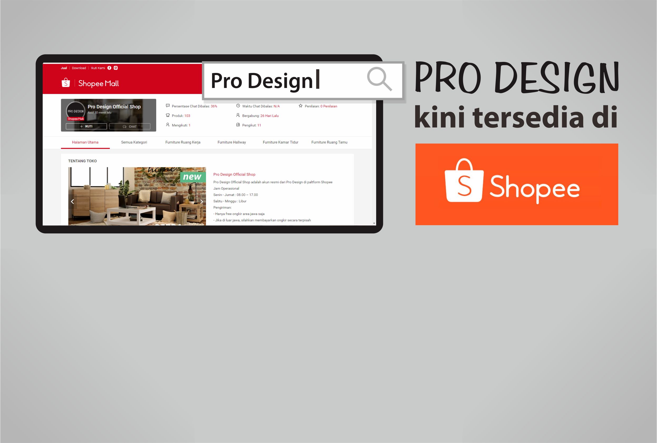 PRODUK PRO DESIGN HADIR DI SHOPEE